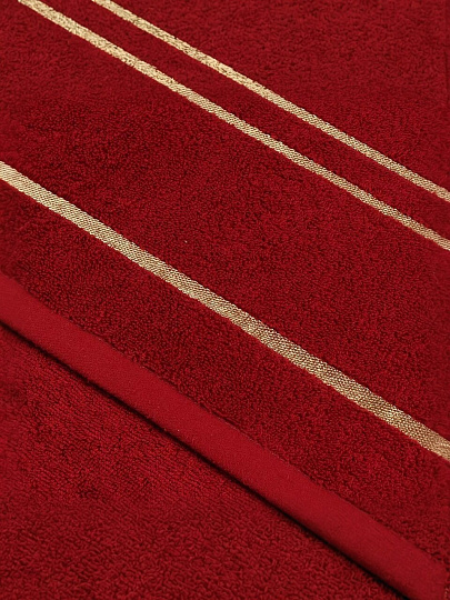 Полотенце банное 50х90 см, 100% хлопок, 420 г/м2, Азия, Silvano, бордо, Узбекистан