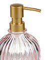 Дозатор для жидкого мыла, Розовая дымка, стекло, 10x15.8 см, GL1001KA-LD - фото 3