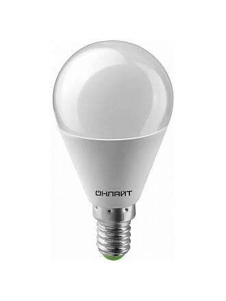Лампа светодиодная E14, 6 Вт, 60 Вт, шар, 2700 К, теплый белый свет, Онлайт, 71643