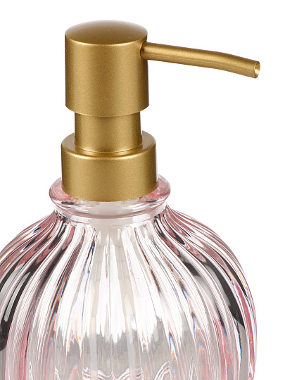 Дозатор для жидкого мыла, Розовая дымка, стекло, 10x15.8 см, GL1001KA-LD