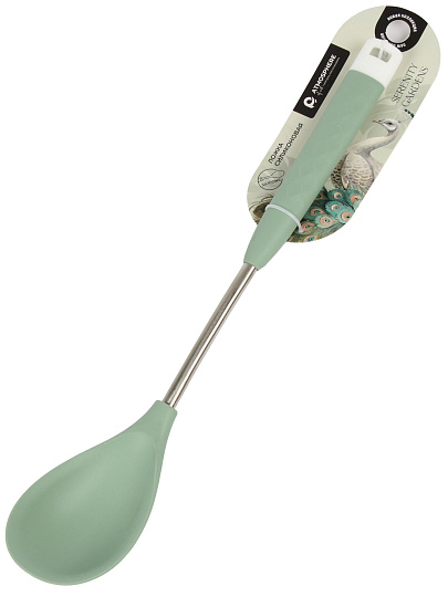 Ложка кулинарная силикон, 39 см, навеска, Atmosphere, Serenity Gardens, AT-K4503