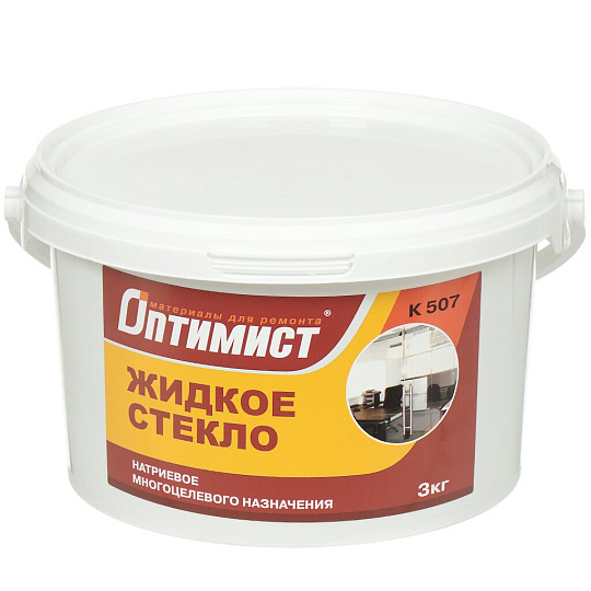 Жидкое стекло 3 кг, Оптимист, K507