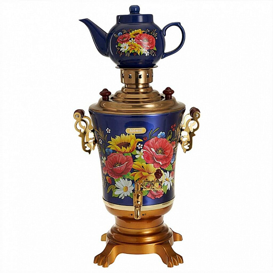 Самовар электрический Яромир, Маки ЯР-1803, 4 л, 2300 Вт, скрытый нагревательный элемент, металл