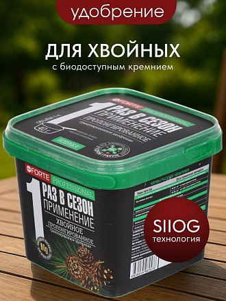 Удобрение для хвойных, с биодоступным кремнием, пролонгированное, ведро, минеральное, 1 л, Bona Forte