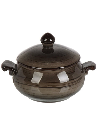 Горшок керамика, 0.4 л, Графит, Y4-9033