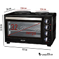 Духовка электрическая, Econ, ECO-GP3222MO, 32 л, 1600 Вт, черная, 13799 - фото 7