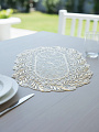 Салфетка для стола ПВХ, 30х46 см, овальная, золото, Grace, Лейс, LO-1007A - фото 2