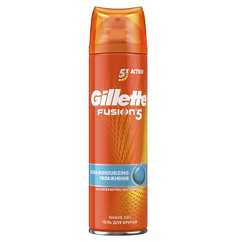 Гель для бритья, Gillette, Fusion Pro Glide Hydrating, 200 мл, 80212956