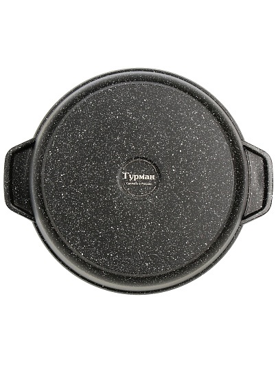 Кастрюля алюминий, антипригарное покрытие, 3 л, крышка стекло, круглая, Гурман, Fit