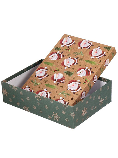 Коробка подарочная картон, 33х23.5х9 см, в ассортименте, Новый год, A470108