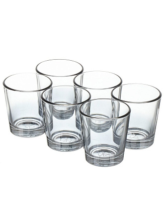 Рюмка 50 мл, стекло, 6 шт, Glasstar, Черное море Омбре 1, RNBSO50
