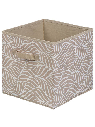 Коробка для хранения, 30х30х30 см, бежевая, Листья, UC-217