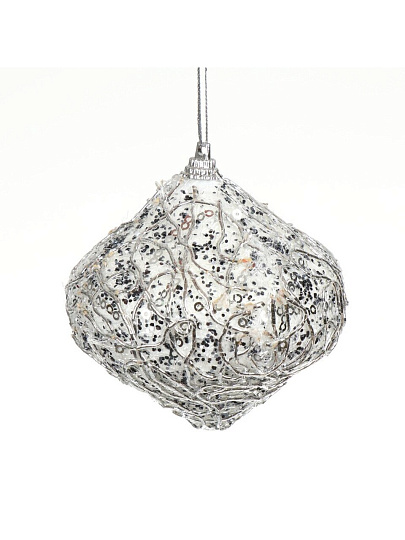 Елочный шар серый, 8 см, SYPMPB--1121134