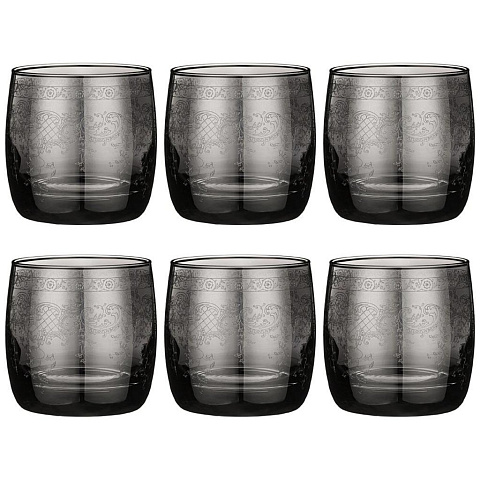 Набор стаканов из 6 шт"графит ренесанс" 310 мл, 194-616