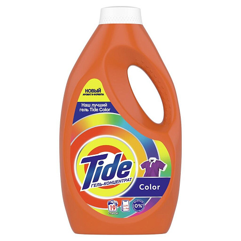 Гель для стирки Tide, 1.235 л, для цветного белья, Color