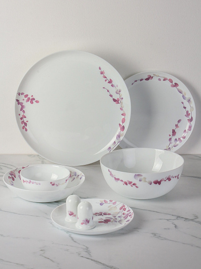 Сервиз столовый стекло, 28 предметов, на 6 персон, Еlegance, PO-28SD-609E