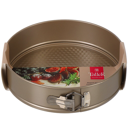 Форма для запекания сталь, 26х6.5 см, антипригарное покрытие, круглая, разъемная, Taller, TR-98142