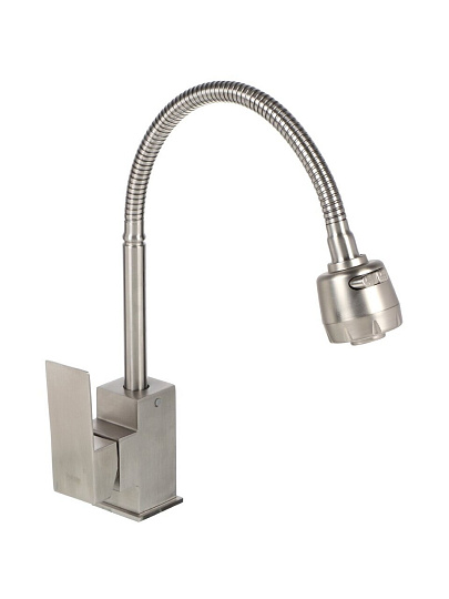 Смеситель для кухни, Potato, гибкий излив, с картриджем, P58304SN