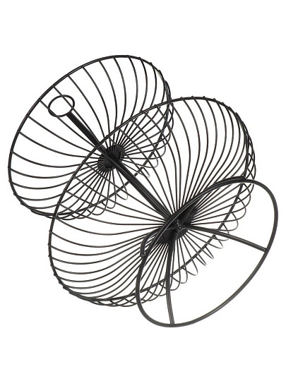 Ваза для фруктов, 2 яруса, на ножке, 30х30х48 см, Y4-8701