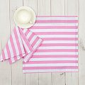 Набор салфеток «Этель» Розовая полоска 40х40 см - 4 шт, 2633050