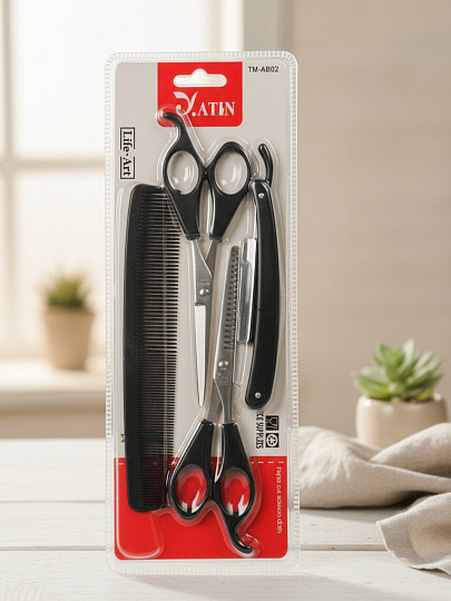 Набор парикмахера 4 предмета, 13.5х25 см, Y4-11550