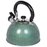 Чайник нержавеющая сталь, 3 л, со свистком, зеркальный, ручка бакелитовая, Daniks, индукция, зеленый, M-009GR - фото 3
