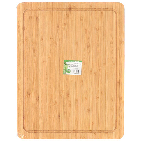 Доска разделочная бамбук, 38х30х1.5 см, прямоугольная, H-1716
