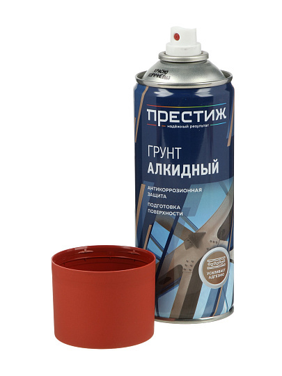 Грунтовка аэрозольная, алкидная, Престиж, для внутренних и наружных работ, красно-коричневая, 0.52 л