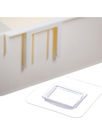 Полка для ванной пластик, настенная, прямая, 35х11х17 см, белая, Y9-224