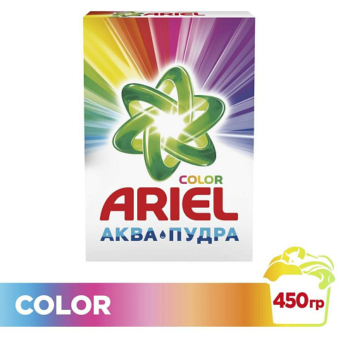 Стиральный порошок Ariel, 0.45 кг, автомат, для цветного белья, Color De Luxe