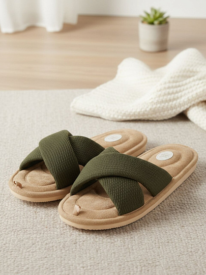 Тапки для женщин, полиэстер, в ассортименте, р. 37, открытые, Lucky Land, 5113W-CH-O