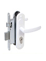 Замок врезной Абсолют, ЗВ4.2-08, БП-00013533, ручка в комплекте, цилиндровый, универсальный, белый глянец