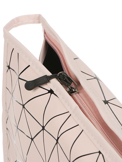 Косметичка маленькая розовые ромбы, 22Х6.5Х14см, A080061