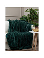 Плед 2-спальный, 200х220 см, искусственный мех, 100% полиэстер, Eclair, зеленый, 29 562 - фото 2
