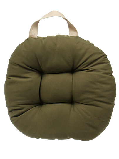 Сиденье мягкое 100% полиэстер, 40х40 см, зеленое, с ручкой, A140085