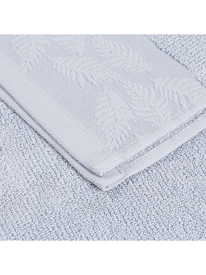 Полотенце банное 70х140 см, 100% хлопок, 500 г/м2, Перо, Silvano, серо-голубое, Узбекистан
