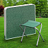 Стол складной металл, прямоугольный, 120х60х68.5 см, столешница МДФ, зеленый, Green Days, 4 стула - фото 2