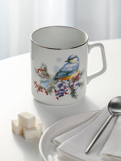 Кружка фарфор, 350 мл, Эльза Зимнее утро, Добрушский фарфоровый завод, 4С1932Ф34