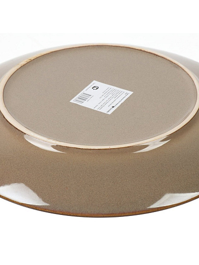 Тарелка обеденная, керамика, 26 см, круглая, Verde бежевый, Daniks, ST2155