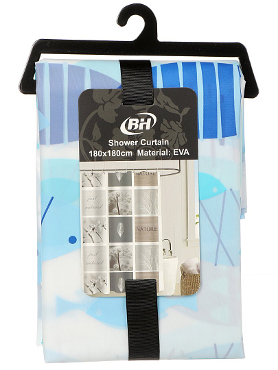 Штора для ванн 180х180 см, PEVA, Элика-5, Y4-11174