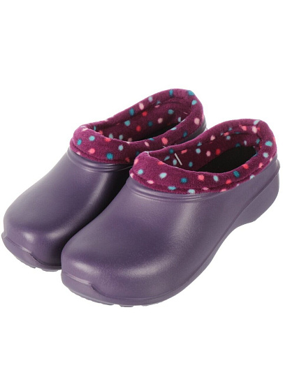 Галоши для женщин, ЭВА, баклажан/горох фиолетовые, р. 38, утепленные, Коро, ГЛ-313