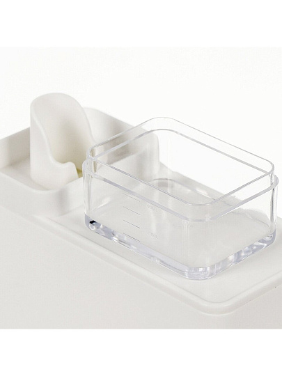 Контейнер для порошка и моющих средств, пластик, 5.8х12х21.8см, белый, Y4-7852