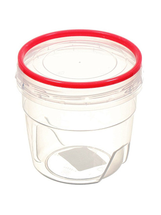 Банка для сыпучих продуктов, пластик, 0.5 л, с крышкой, Полимербыт, Премиум, С43201, в ассортименте