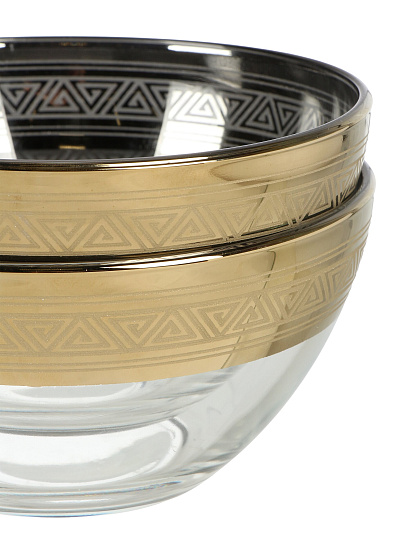 Салатник стекло, круглый, 2 шт, 15.8х7.8 см, подарочная упаковка, Магия, Glasstar, GN38_1449_1