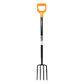 Вилы садовые, четырехрогие, черенок стальной, Fiskars, Solid - фото 2