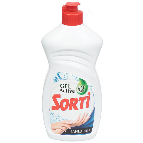 Средство для мытья посуды Sorti, Глицерин, 450 мл