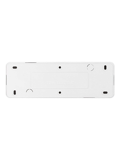 Розетка открытой установки, 4 гнезда, с заземлением, 16 А, пластик, IP20, белая, горизонтальная, 2П+3, TDM Electric, Ладога, SQ1801-0130