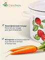 Кастрюля эмалированная сталь, 7 л, крышка сталь, цилиндрическая, СтальЭмаль, Вишня ягоды, 1с18с, индукция - фото 3