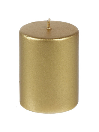 Свеча декоративная, 8х6 см, цилиндр, золото, Evis, 13 8165 01 30
