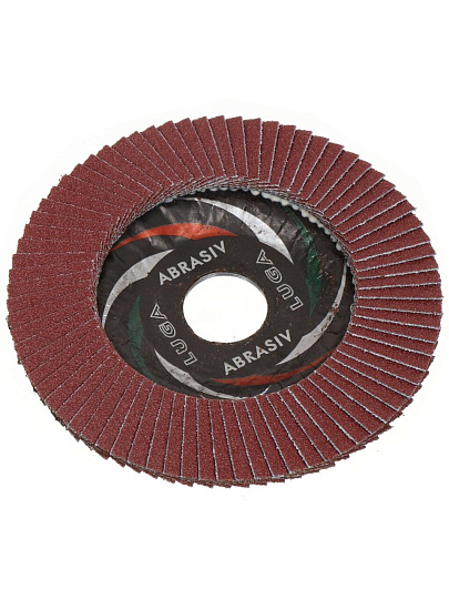 Круг лепестковый торцевой КЛТ2 для УШМ, LugaAbrasiv, диаметр 115 мм, посадочный диаметр 22 мм, зернистость A80, шлифовальный